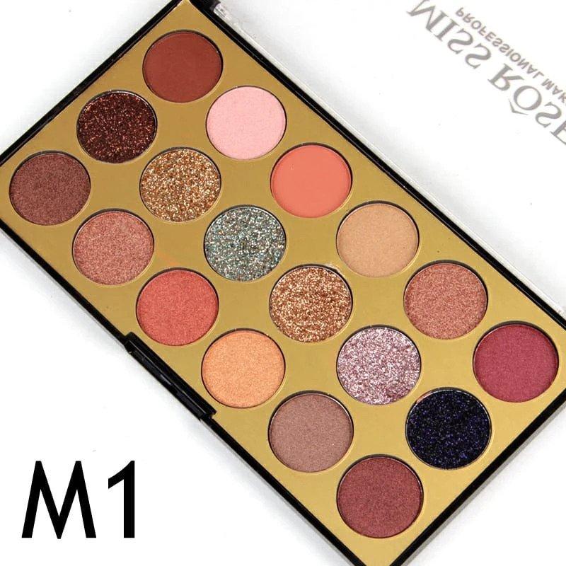 Miss Rose 18 Color Matte Shimmer Eyeshadow Palette - Image 4