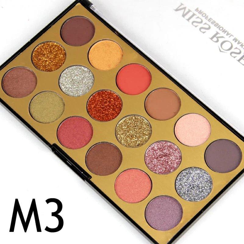 Miss Rose 18 Color Matte Shimmer Eyeshadow Palette - Image 6