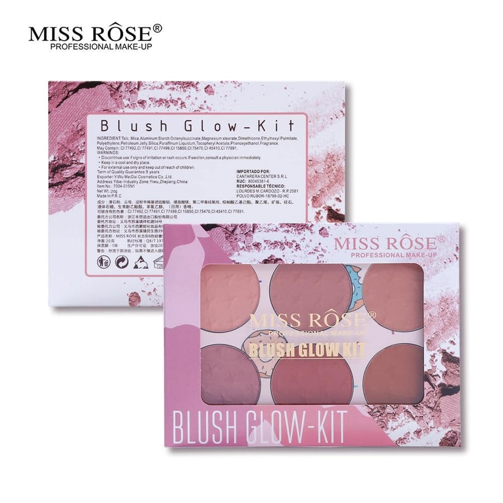 6 Color Miss Rose Blush Palette - Image 4