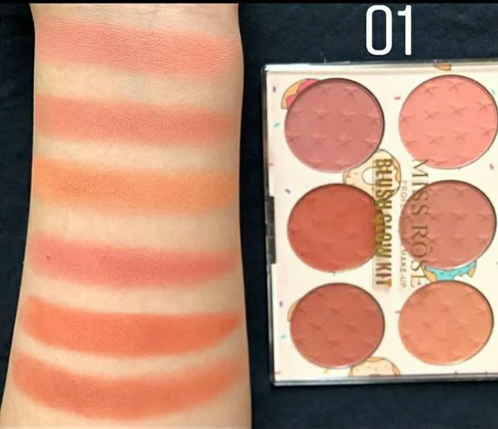 6 Color Miss Rose Blush Palette - Image 6