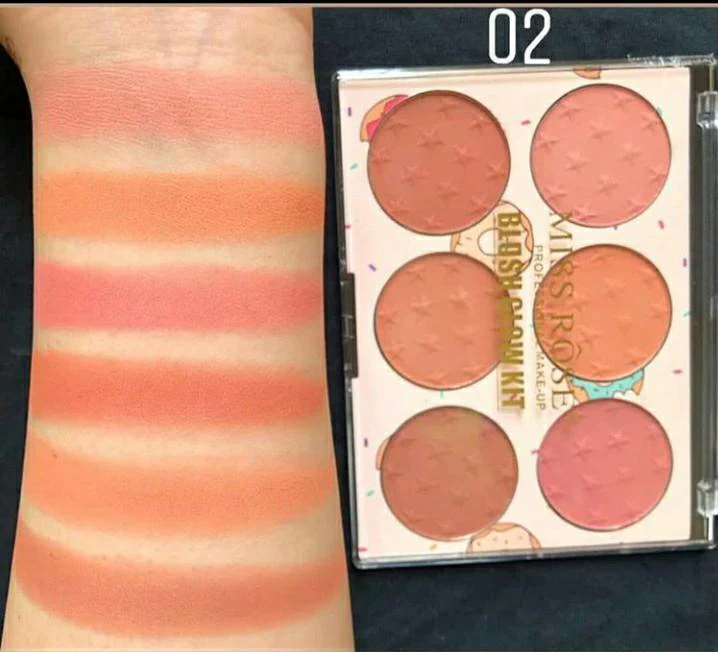 6 Color Miss Rose Blush Palette - Image 7