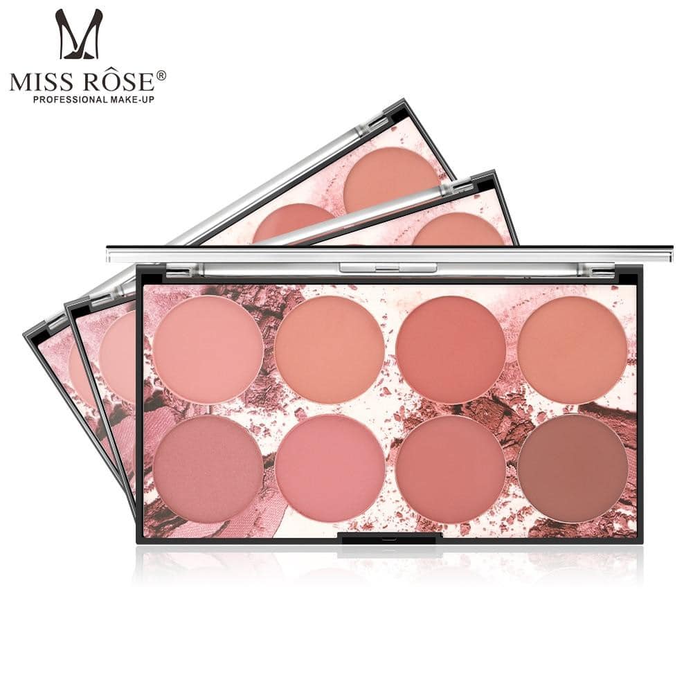 8 Colors MISS ROSE Blush Palette - Image 3