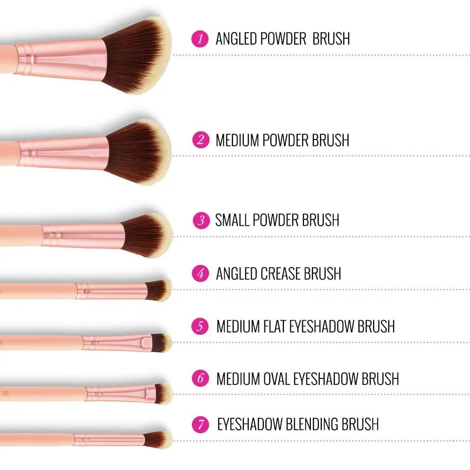 BH Chic 14 Piece Makeup Brush Set With Zip Bag - Image 5