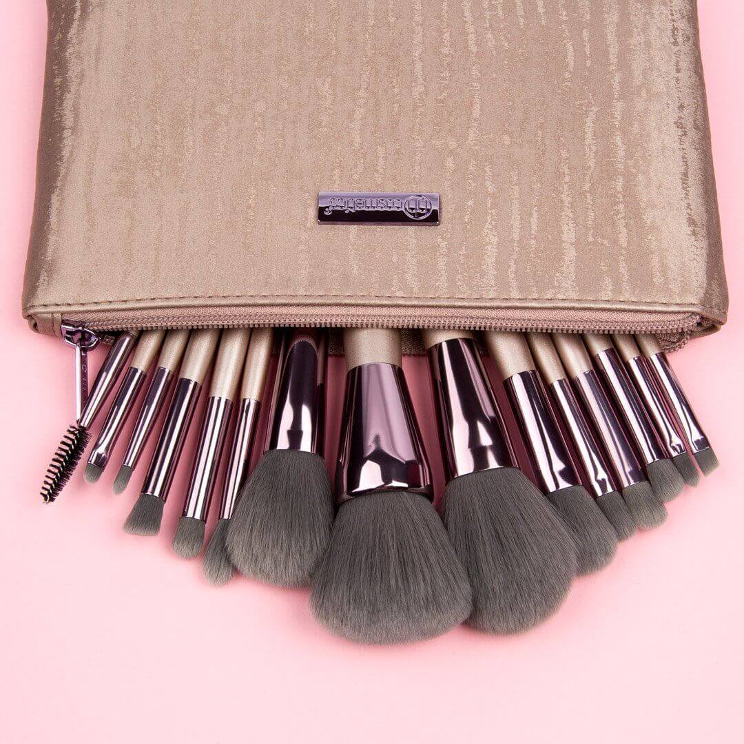 BH Cosmetics Lavish Elegance - 15 Piece Brush Set with Cosmetic Bag - Image 3