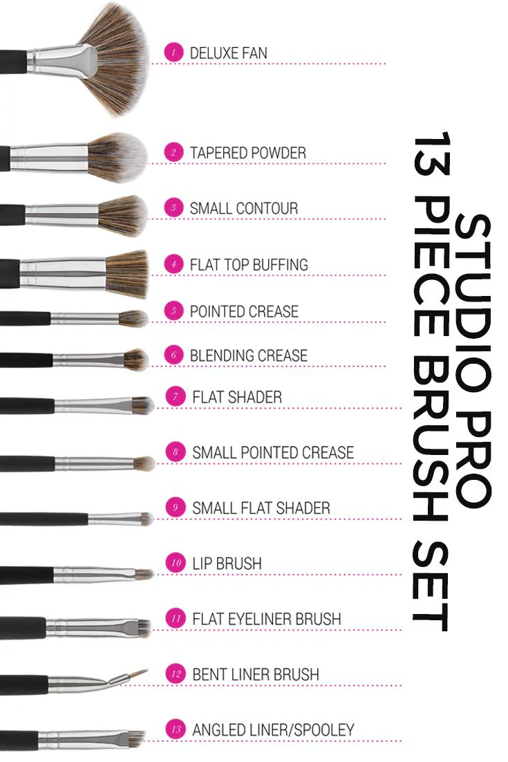 BH Cosmetics Studio Pro 13 Pieces Brush Set - Image 2
