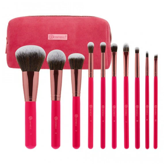 Bombshell Beauty 10 Piece Brush Set with Bag - Image 2