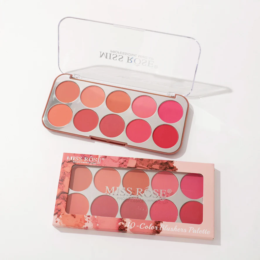 Miss Rose 10 Colors Enduring Blusher Kit - Image 10