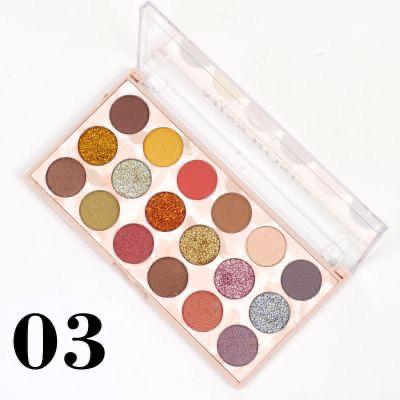 Miss Rose 12 Color Eyeshadow & 6 Color Glitter Palette - Image 2