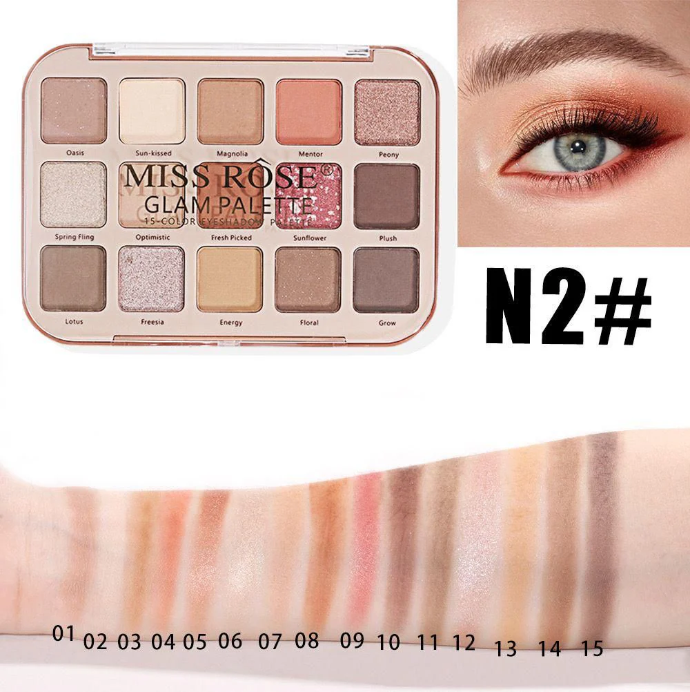 Miss Rose 15 Color Glam palette - Image 3