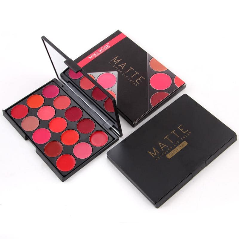 Miss Rose 15 Color Lipstick Matte Lip Cream Palette - Image 10