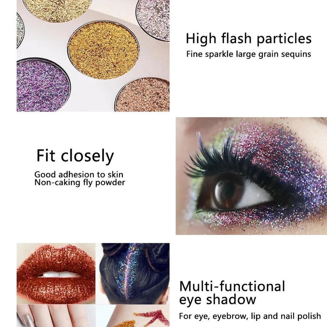 MISS ROSE 18-Color Glitter Eyeshadow Palette - Image 9
