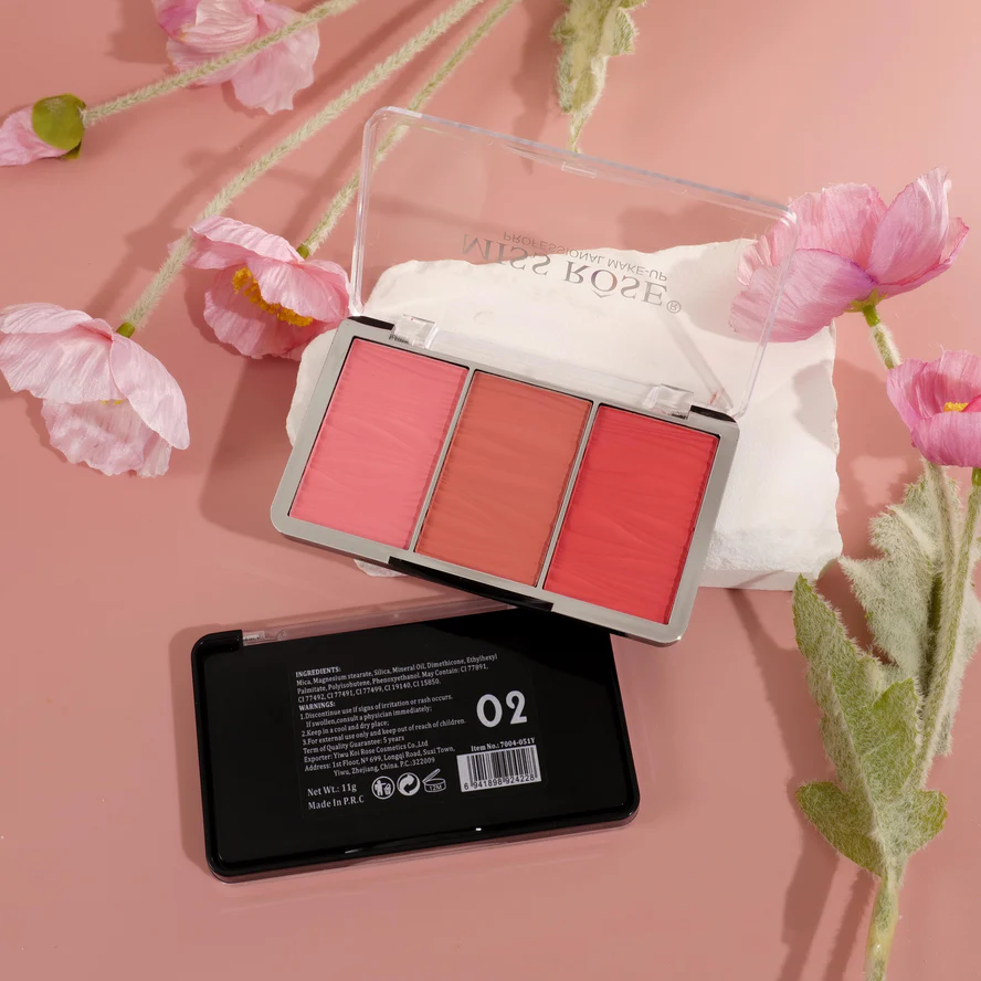 Miss Rose 3 Color Hyper Real Blusher - Image 3