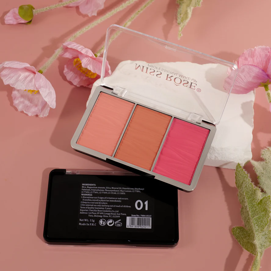 Miss Rose 3 Color Hyper Real Blusher - Image 4