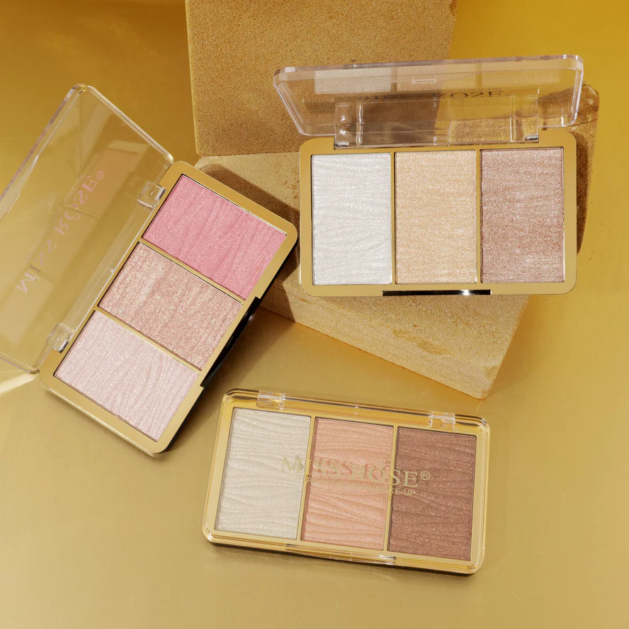 Miss Rose 3 Color Hyper Real Highlighter kit - Image 13