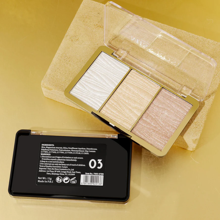Miss Rose 3 Color Hyper Real Highlighter kit - Image 5