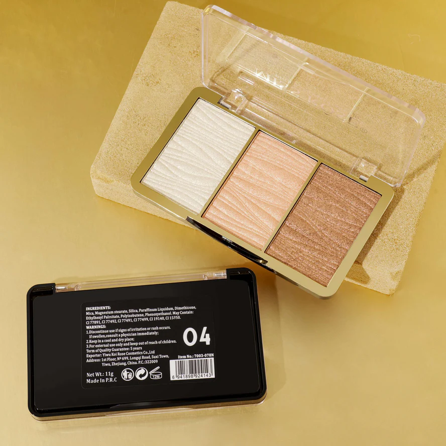 Miss Rose 3 Color Hyper Real Highlighter kit - Image 6