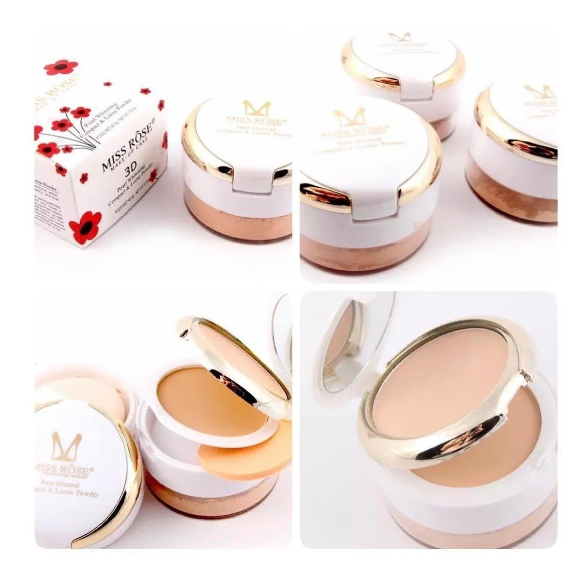 MISS ROSE 3D PEARL WHITENING COMPACT POWDER & LOOSE POWDER - Image 2