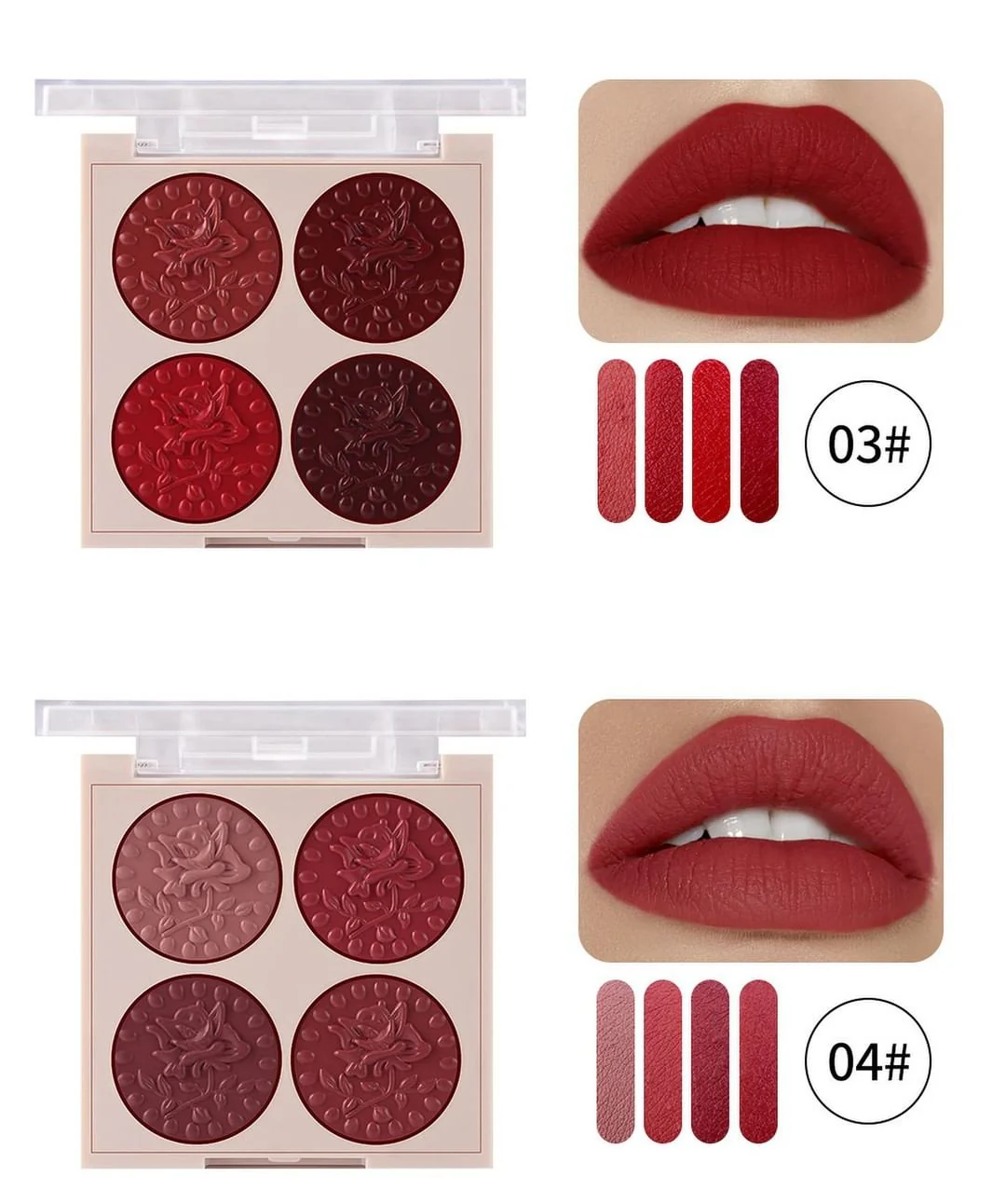 MISS Rose 4 Color Exclusive Creation Lip Palette - Image 3