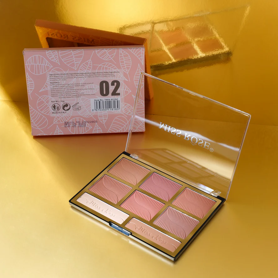 Miss Rose 6 Color Blush & 2 Color Contour Palette - Image 3