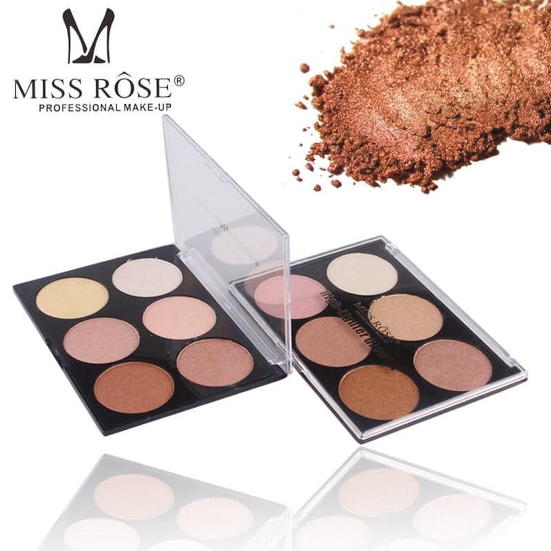 MISS ROSE 6 Color Highlighter Palette - Image 4