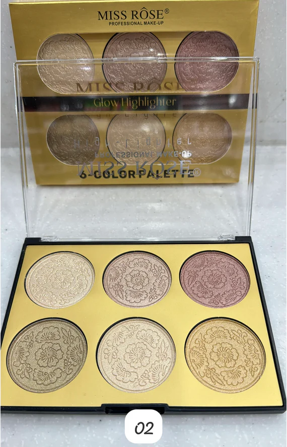Miss Rose 6 color Radiant Glow Highlighter - Image 3