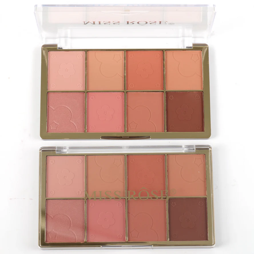 Miss Rose 8 Color Gold Brick Blushers - Image 3
