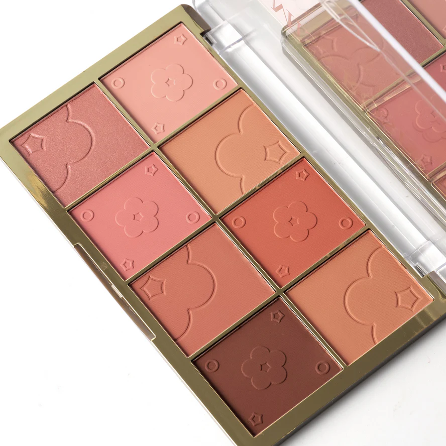 Miss Rose 8 Color Gold Brick Blushers - Image 4