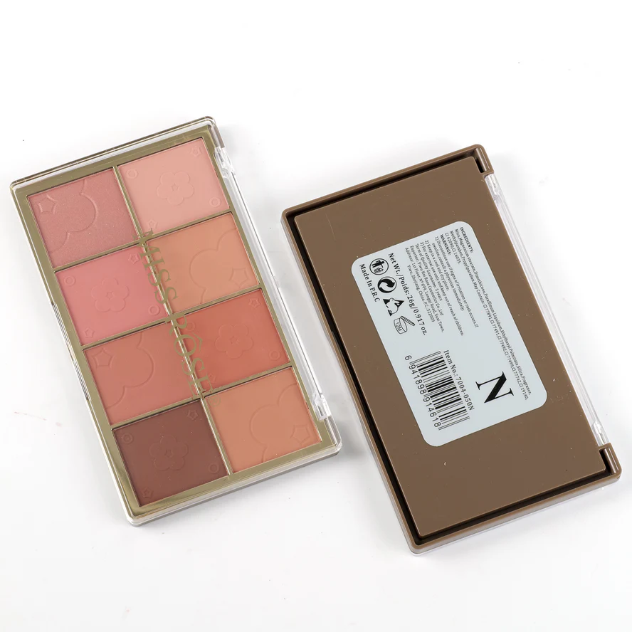 Miss Rose 8 Color Gold Brick Blushers - Image 5