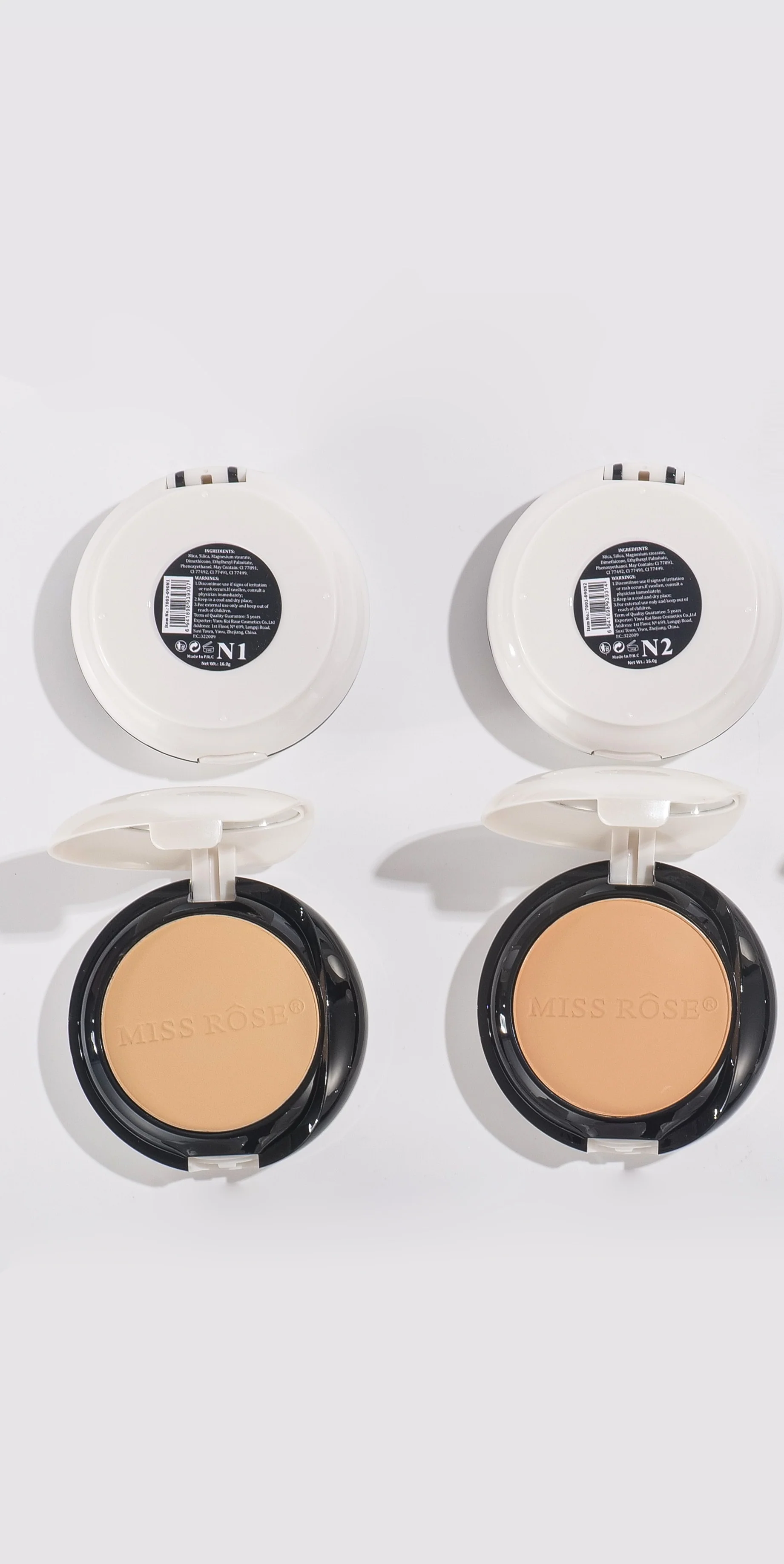 Miss Rose Black & White Two-Tone Compact Powder - Image 5
