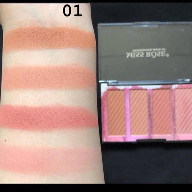 Miss Rose Bronzers 4 Color Blush Palette - Image 3