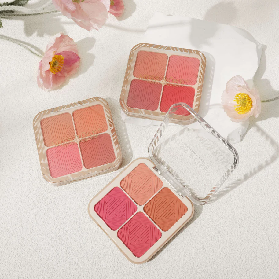 Miss Rose Flushed Pink 4-Color Blusher - Image 2