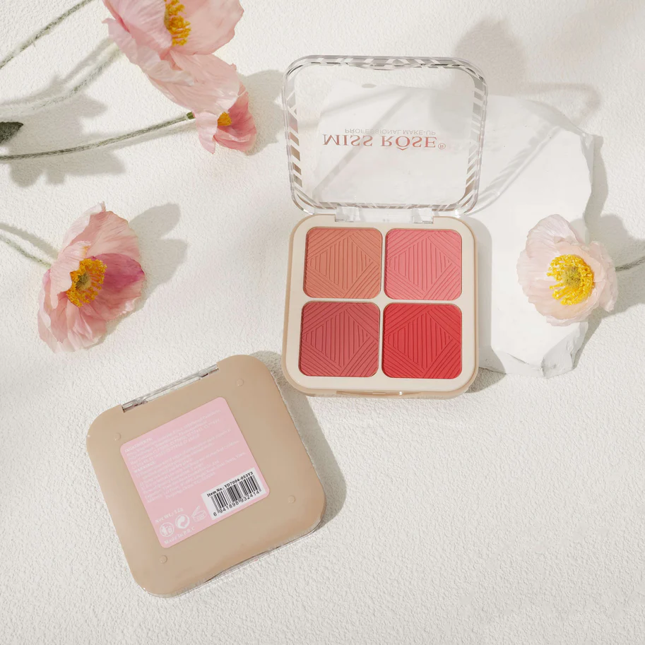 Miss Rose Flushed Pink 4-Color Blusher - Image 3