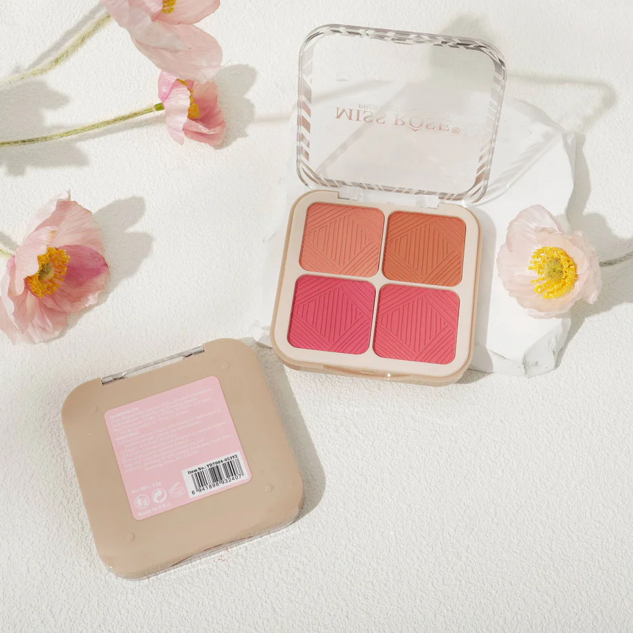 Miss Rose Flushed Pink 4-Color Blusher - Image 4