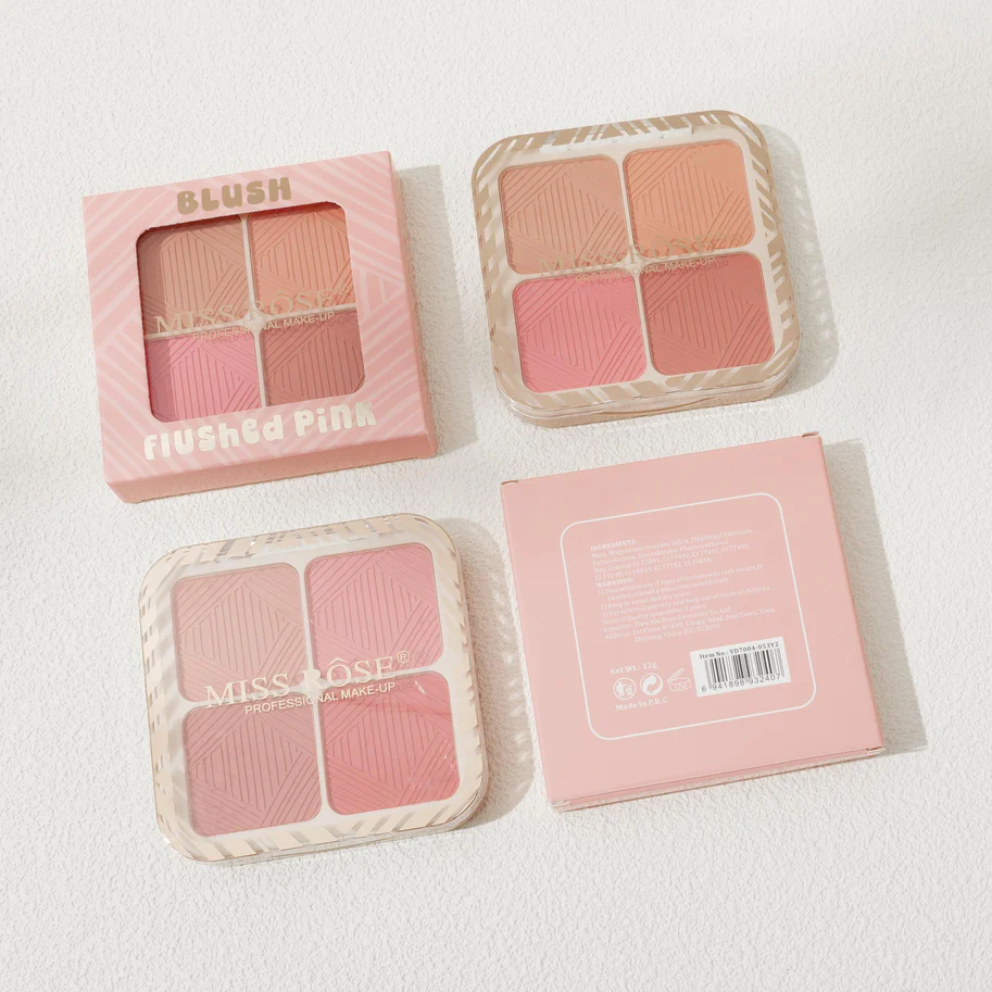 Miss Rose Flushed Pink 4-Color Blusher - Image 6