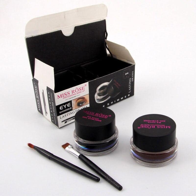 MISS ROSE Gel Eyeliner - 2 color set Black and Brown - Image 3