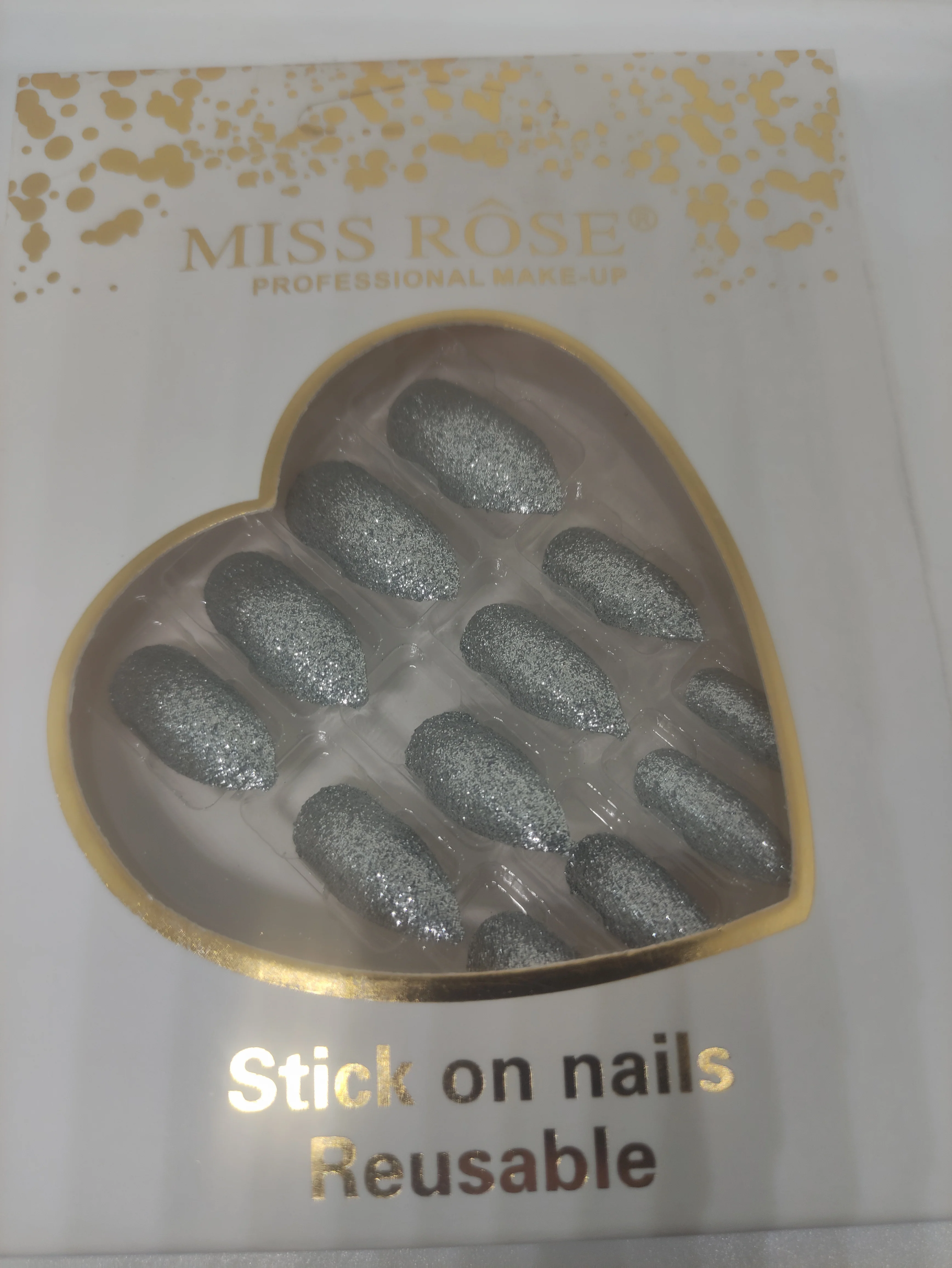 Miss Rose Glitter Chunks Nails - Image 2