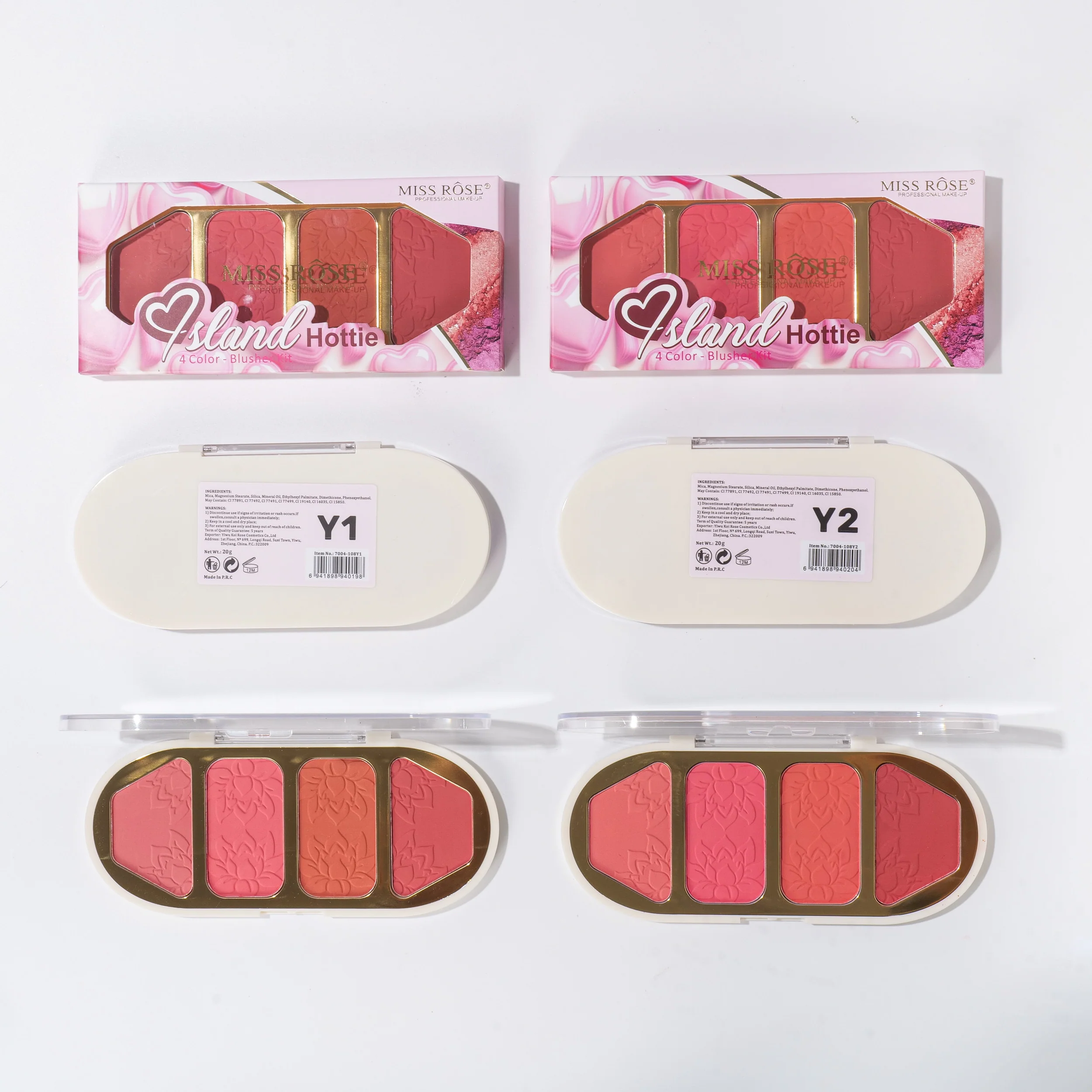 Miss Rose Island Hottie 4 color blusher - Image 6