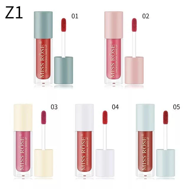 Miss Rose long lasting waterproof velvet matte Lip Gloss (Set of 5) - Image 5