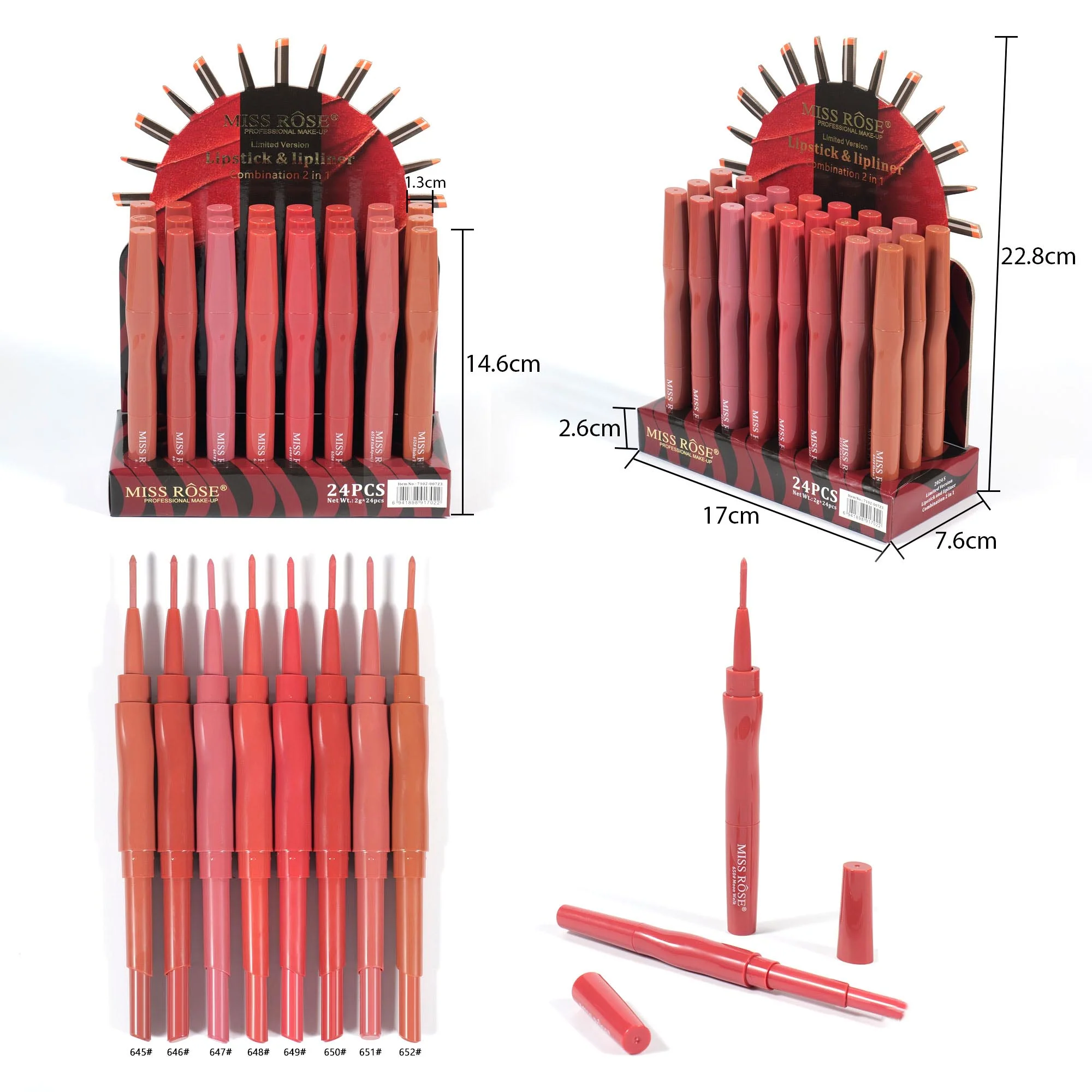 Miss Rose LuxeLine Lipstick Plus Liner - Image 6