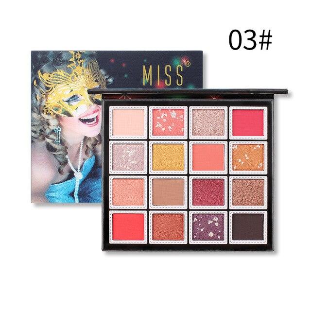 MISS ROSE 16 Color Pigment Eyeshadow Palette - Image 5