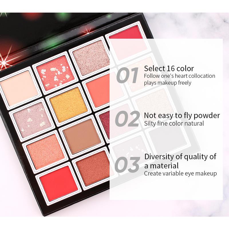 MISS ROSE 16 Color Pigment Eyeshadow Palette - Image 6