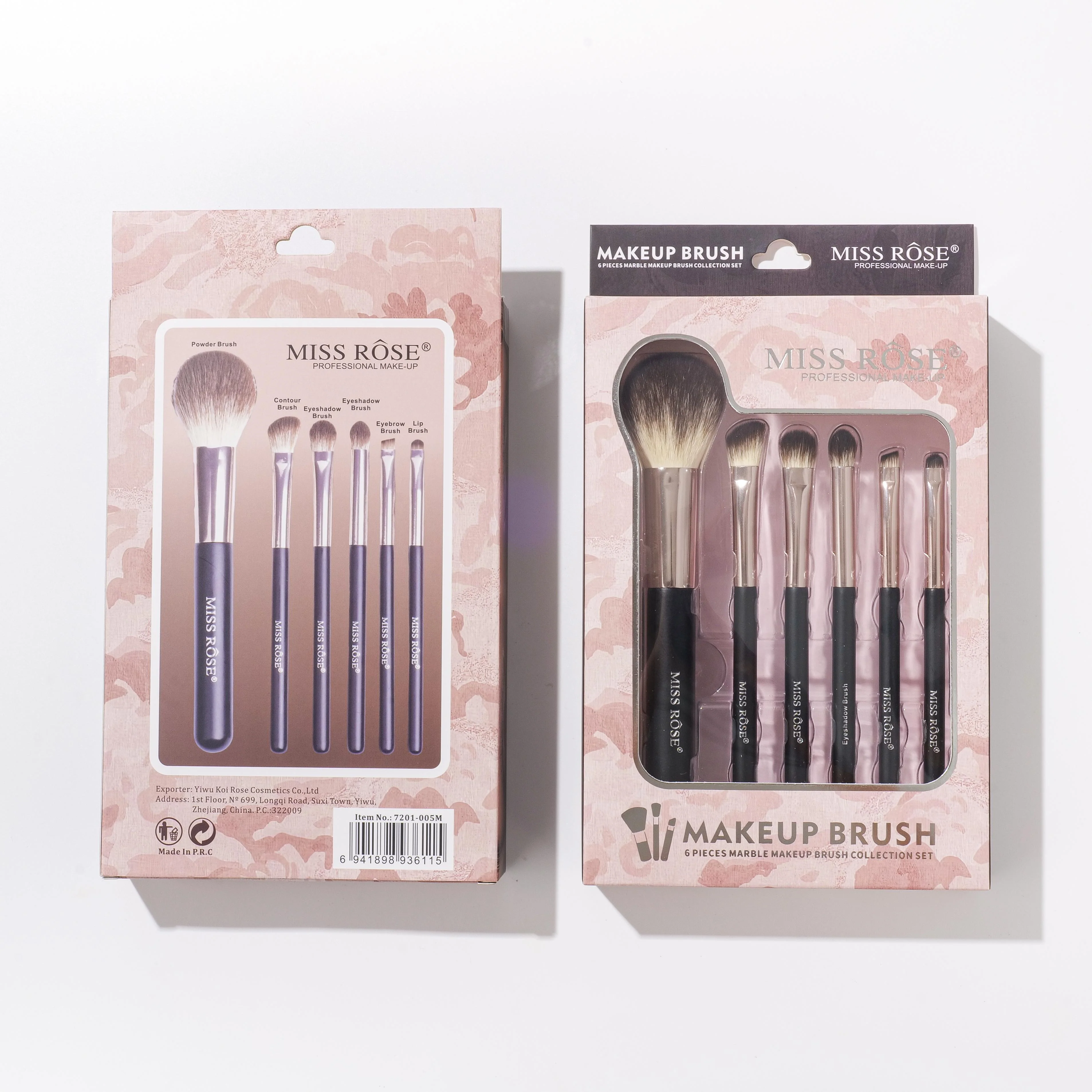 Miss Rose Makeup Brush Set (6 Piece) - Image 4