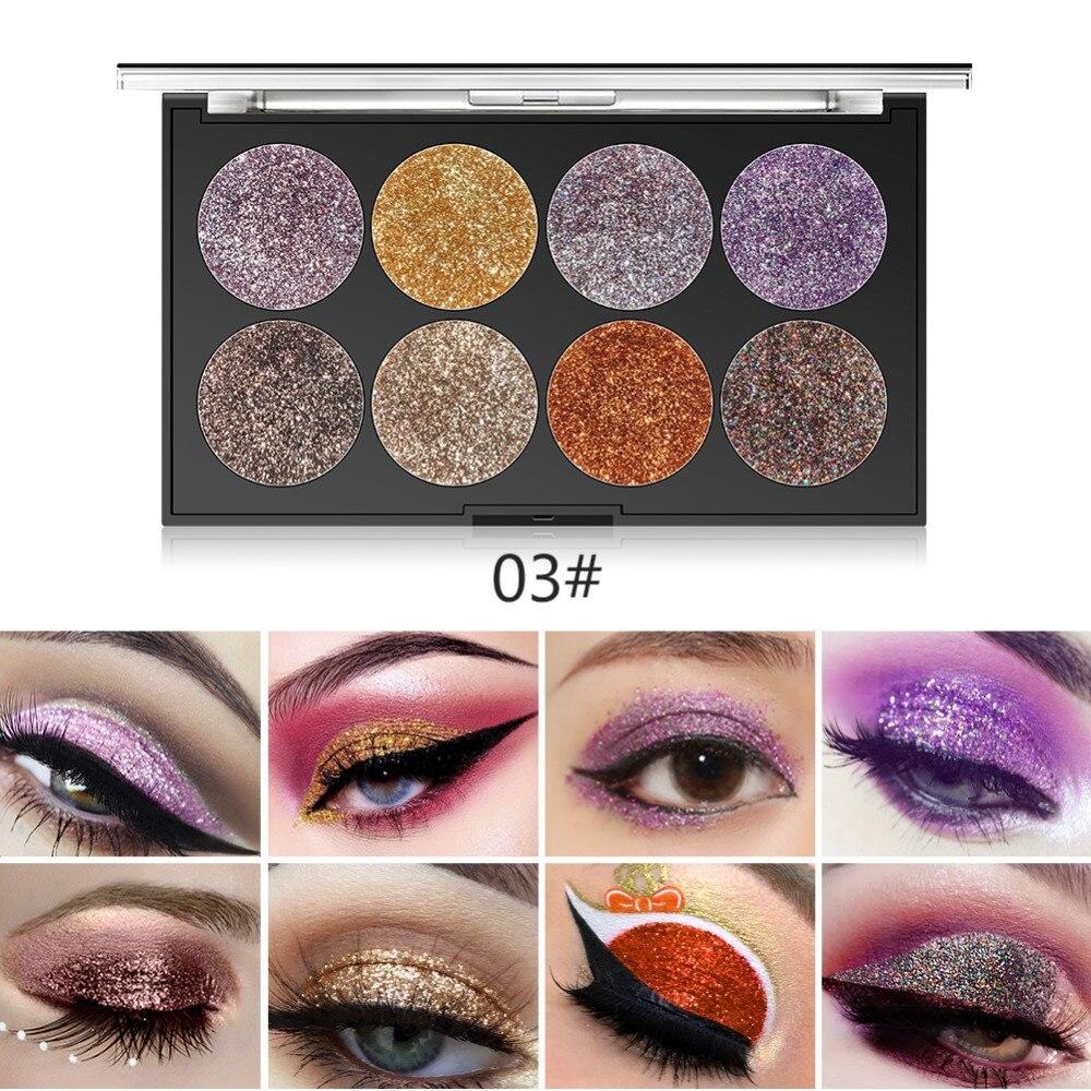 Miss Rose Makeup Palette 8 Color Glitter - Image 10