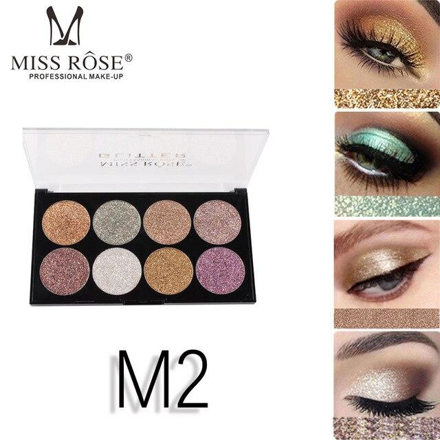 Miss Rose Makeup Palette 8 Color Glitter - Image 5