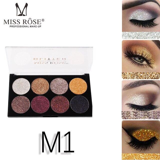 Miss Rose Makeup Palette 8 Color Glitter - Image 8