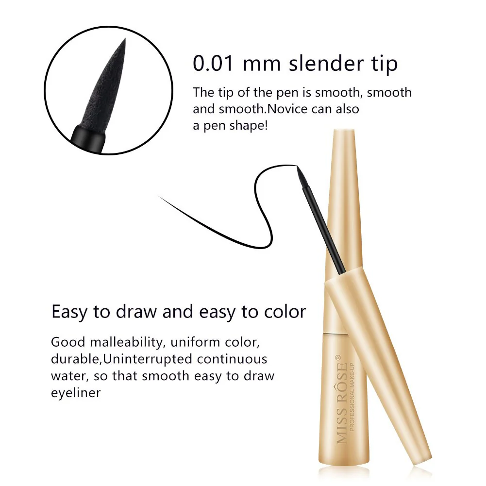 Miss Rose Matte Black Liquid Eyeliner - Image 4