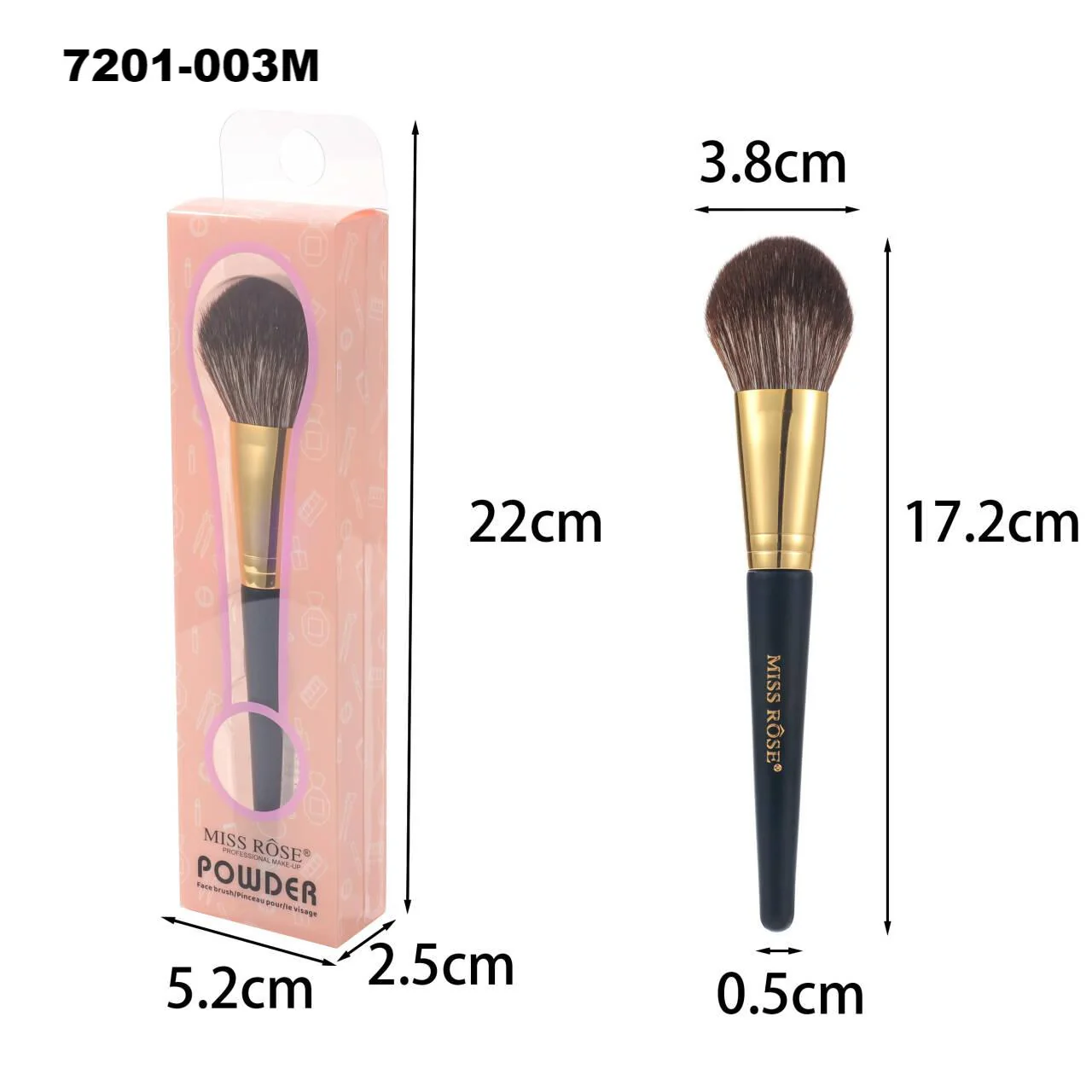Miss Rose Powder Makeup Brush Single - Image 4