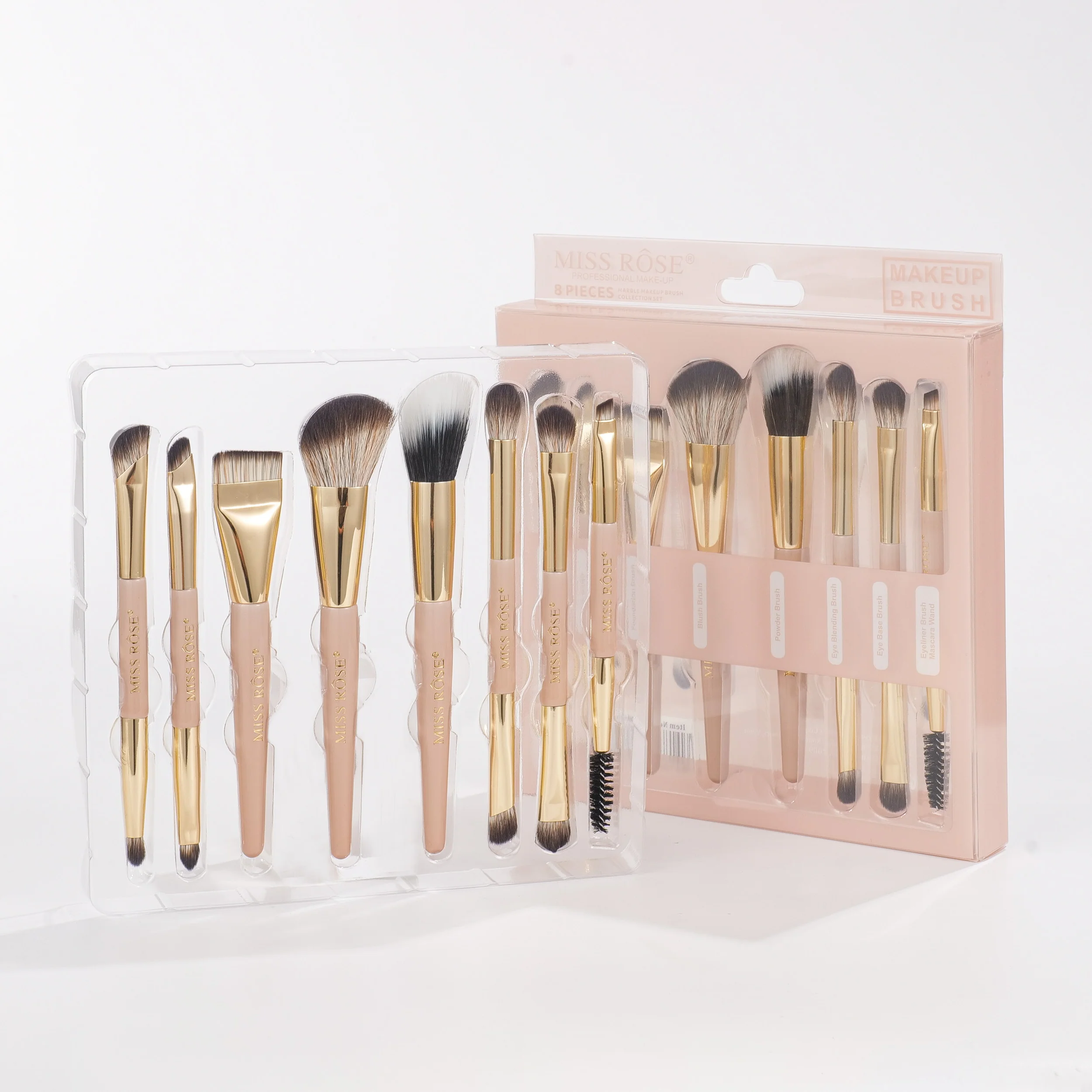 Miss Rose Professional 2 in 1 Dual Ended Brush Set - Image 4