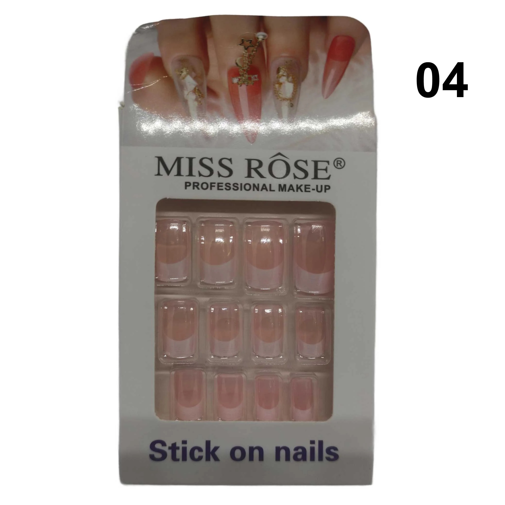 Miss Rose Stick on French Nails - Image 4
