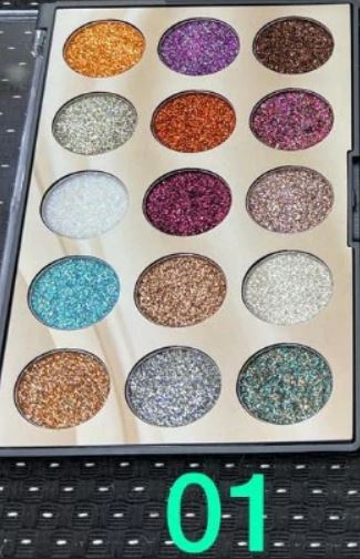 Miss Rose 15 Color Sequin Glitter Palette - Image 2